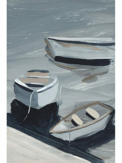 Blue Boats X Canvas Giclee