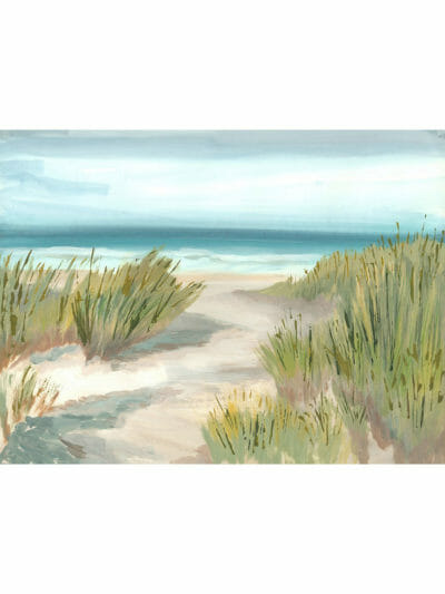 Grassy Seaside Canvas Giclee