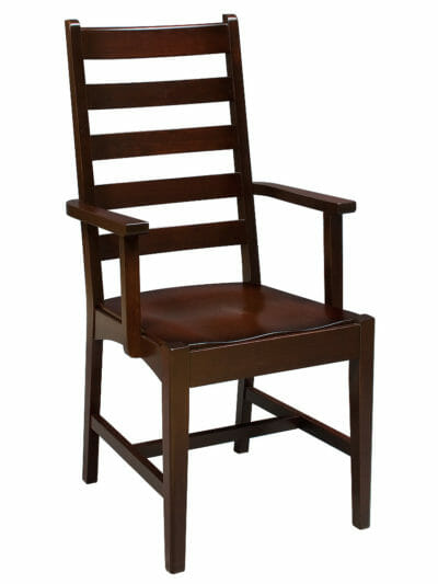 Charlotte Ladderback Arm Chair, Walnut
