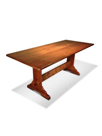 72"L x 32"W Barn Wood Concord Trestle Table, 1"Thick Top, No BB, Cherry