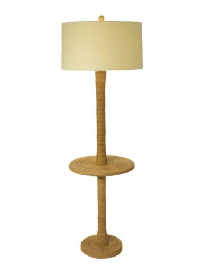 Cottage, Lake House & Coastal Floor Lamps, All Wrapped Up Floor Lamp with Table