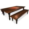 Barn-Wood-American-Leg-Table-Walnut-Top-Black-Base-with-Benches1