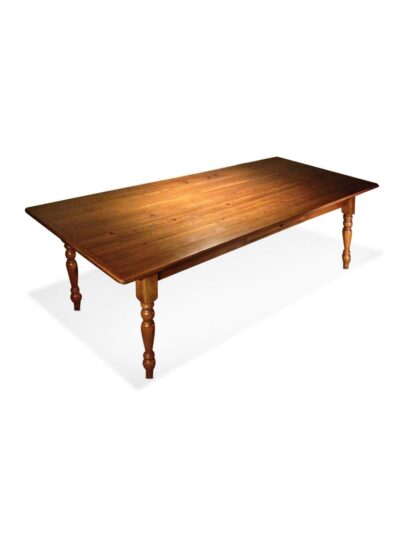 Barn Wood American Turned Leg Table, 1"Top, Hazelnut, Drawer
