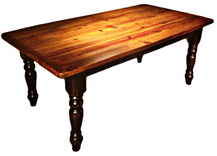 Farmhouse and Country Furniture Styles, Reclaimed Barn Wood American Turned Leg Table