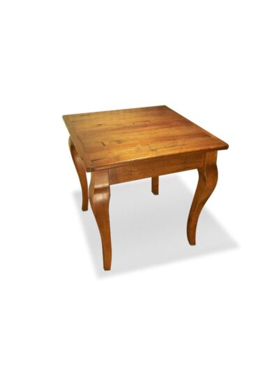 Barn Wood Cabriole Leg End Table, 1" Square Top, Breadboard, Cinnamon