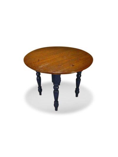 Barn Wood Round Table, Turned Leg Round Oak Barn Wood Table