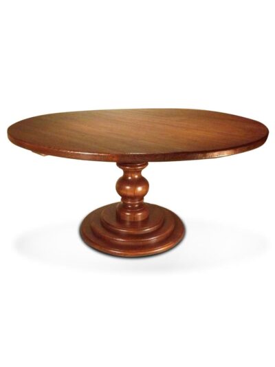 Barn Wood Round Nottingham Pedestal Table, 2in Top, Walnut