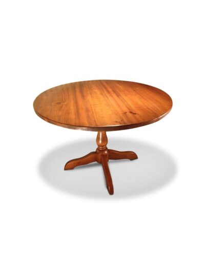 Barn Wood Round Sutton Pedestal Table, 2in Top, Cherry