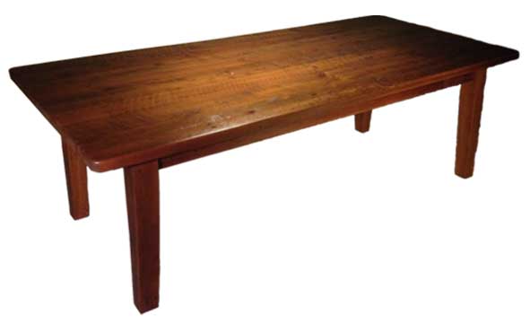 Lodge & Lake House Furniture, Barn Wood Tapered Leg Table