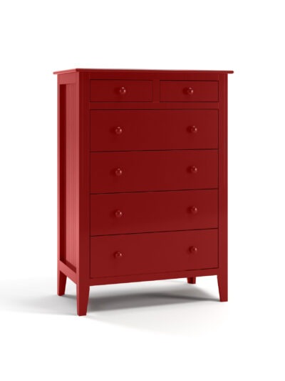 Blue Ridge Two Over Four Drawer Chest, Tomato