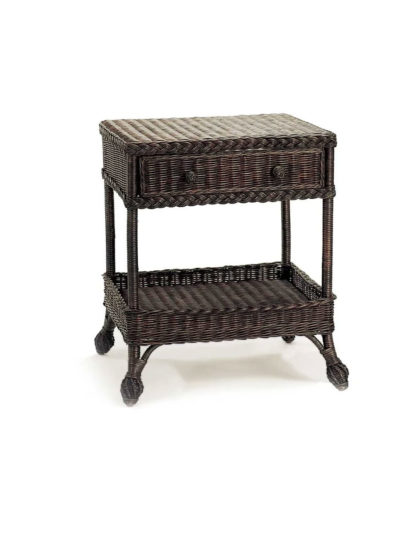Cottage Wicker End Table, Acorn
