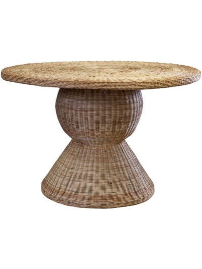 Cottage Wicker Pedestal Table