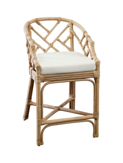 Cottage Wicker Rattan Counter Stool