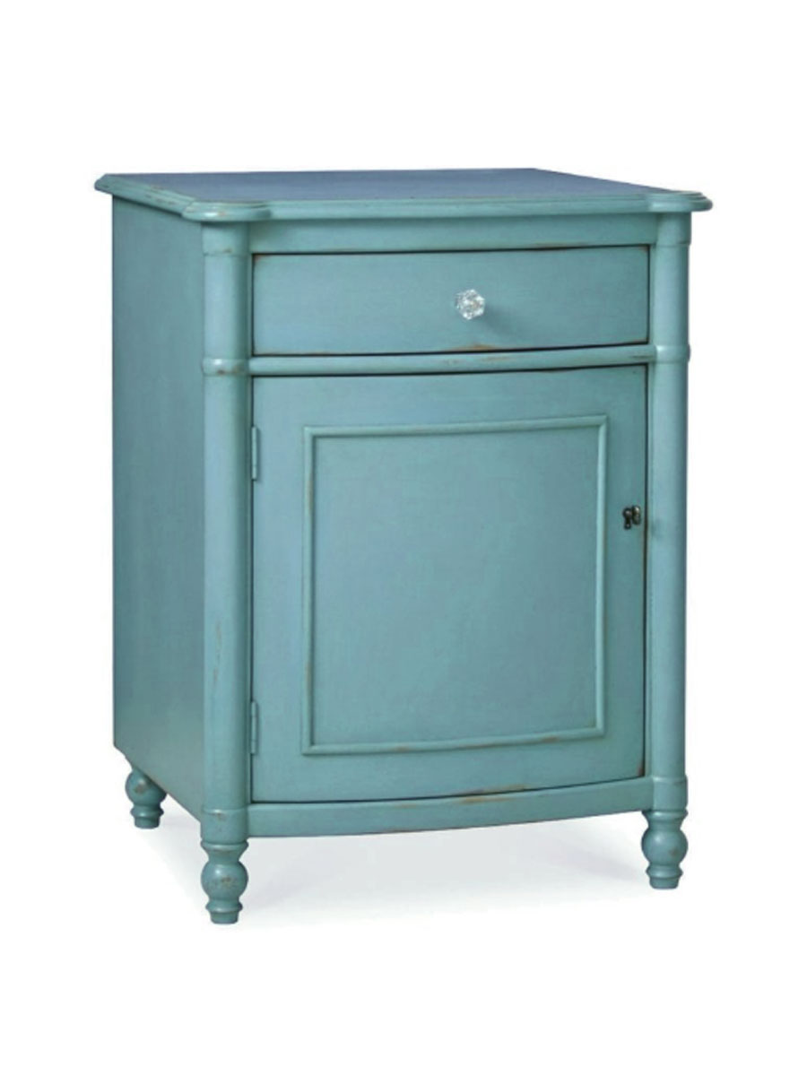 The Hamptons Furniture Collection, Oceanside Nightstand, Standard Glass Hardware, Robins Egg Blue