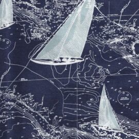 Sail Vintage Indigo (B), Cotton, H13.25 V13.25
