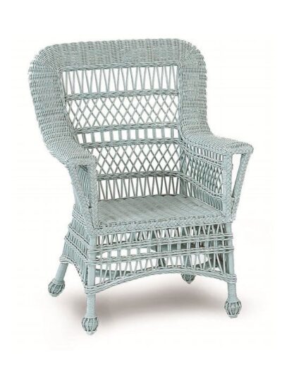 Cottage Wicker Furniture, St. Augustine Wicker Library Chair