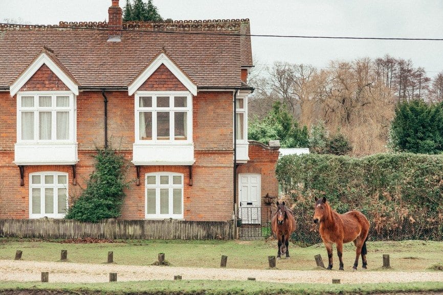 Farmhouse and Country Furniture Styles, European Country Home with Horses