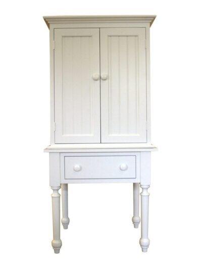 Carolina Painted Furniture, Carolina Table Cupboard, Beadboard Doors, Flush Drawer, Snow