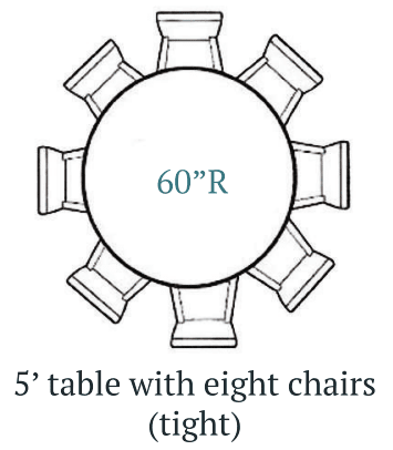 Cottage Home, 5ft Round Farmhouse Table 8 Chairs