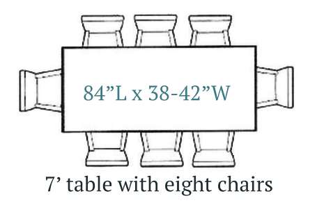 7ft Farmhouse Table 8 Chairs